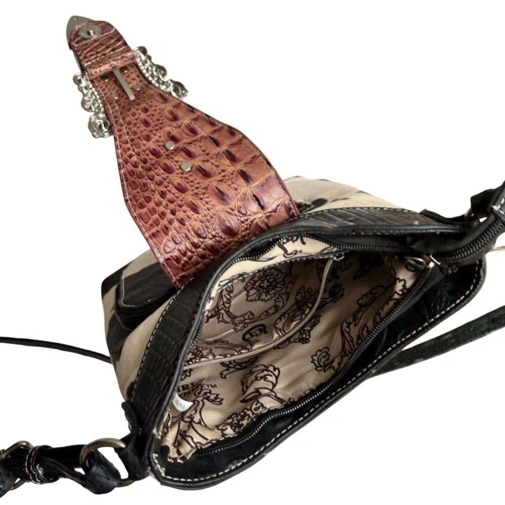 Cowgirl Trendy Adjustable Crossbody Bag w/ Bling & Concealed Pocket
